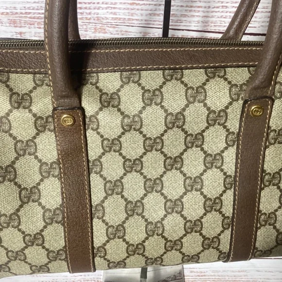 GUCCi Sherry Line Hand Bag Brown